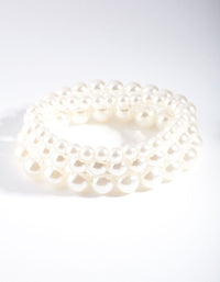 Pearl Bead Bracelet Set - link has visual effect only