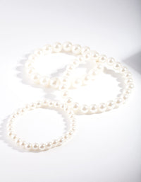 Pearl Bead Bracelet Set - link has visual effect only