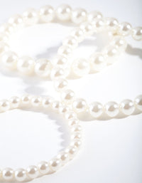 Pearl Bead Bracelet Set - link has visual effect only