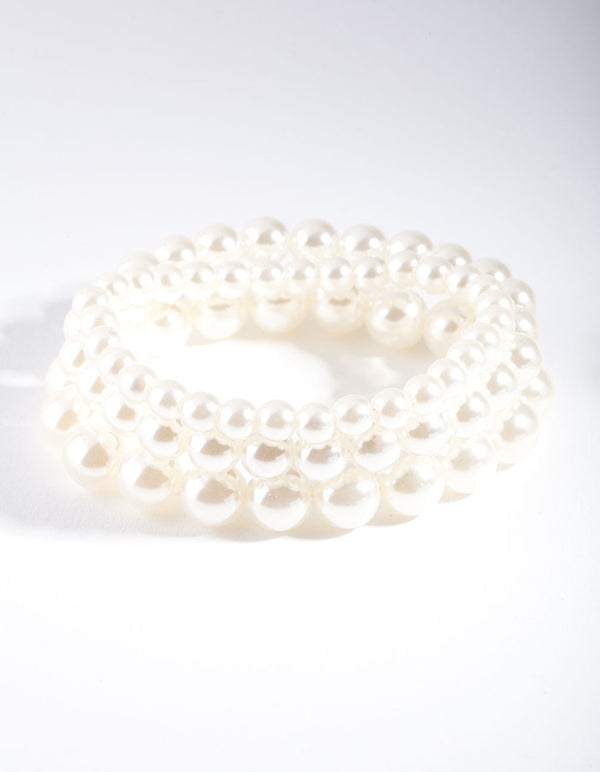 Pearl Bead Bracelet Set