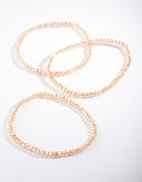 Gold Facet Bead Bracelet Set - link has visual effect only