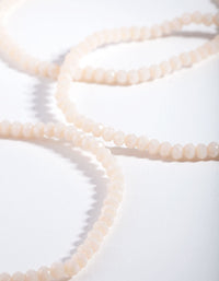 Pink Facet Bead Bracelet Set - link has visual effect only