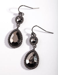 Gunmetal Mini Glamorous Drop Earrings - link has visual effect only