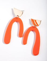 Red Gold Dino Drop Earrings - link has visual effect only