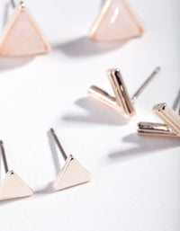 Rose Gold Triangle Earring 3 Pack - link has visual effect only