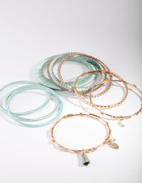 Bransoletka Aqua Wrap w kolorze różowego złota, 9 sztuk - link has visual effect only