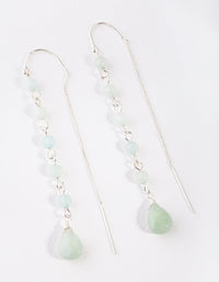 Silver Jade Thread Drop Earrings - link has visual effect only