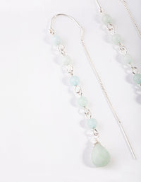 Silver Jade Thread Drop Earrings - link has visual effect only