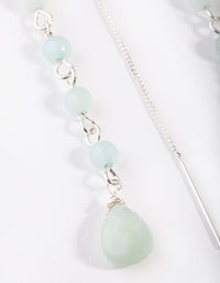 Silver Jade Thread Drop Earrings - link has visual effect only