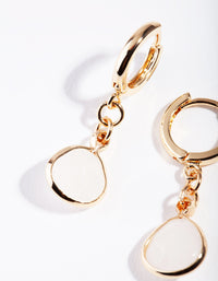 Gold Mini Crystal Rock Drop Earrings - link has visual effect only