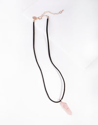 Rozegouden draadwikkel rozenkwarts ketting - link has visual effect only