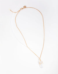 Gold Curled Moonstone Necklace - link has visual effect only