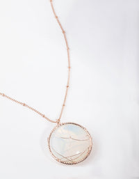 Rose Gold Long Caged Moonstone Necklace - link has visual effect only