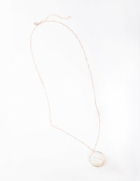 Rose Gold Long Caged Moonstone Necklace - link has visual effect only