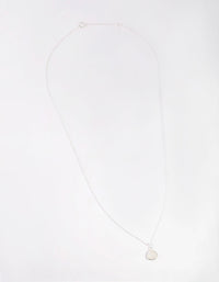 Sterling Silver Moonstone Bezel Pendant Necklace - link has visual effect only