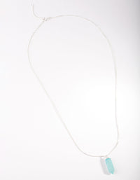 Sterling Silver Amazonite Shard Pendant Necklace - link has visual effect only