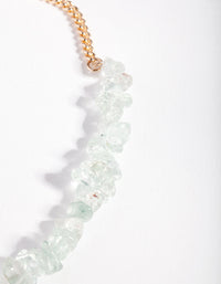 Gold Blue Rough Jade Stone Anklet - link has visual effect only