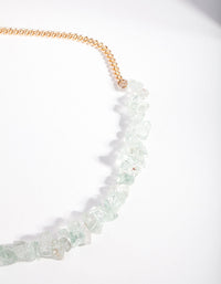 Gold Blue Rough Jade Stone Anklet - link has visual effect only