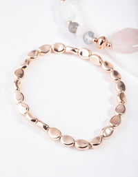 Rose Gold Multi Rose Quartz Bracelet Pack - link has visual effect only