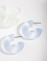 Gold Frosted Hoop Earring 2 Pack - link has visual effect only