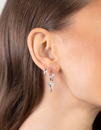 Silver Multi Leaf Earring 6 Pack - link has visual effect only