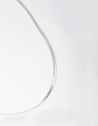 Silver Flat Snake Chain Necklace - link has visual effect only
