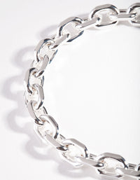 Silver Coin Chunky Chain Bracelet - link has visual effect only