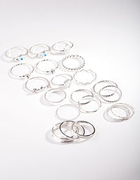 Silver Layered Symbol Ring Pack - link has visual effect only