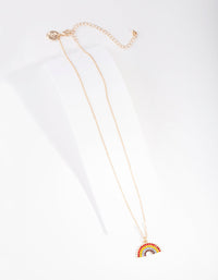 Gold Rainbow Diamante Pendant Necklace - link has visual effect only