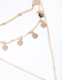 Gold Layered Rainbow Diamante Peace Necklace - link has visual effect only