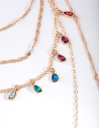 Gold Layered Rainbow Stone Necklace - link has visual effect only