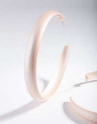 Pink Pearly Hoop Earrings - link has visual effect only