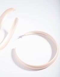 Pink Pearly Hoop Earrings - link has visual effect only