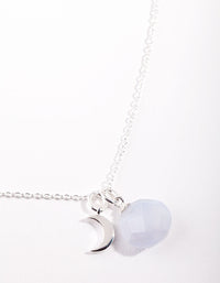 Sterling Silver Semi-Precious Teardrop Necklace - link has visual effect only