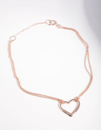Rose Gold Open Heart Bracelet - link has visual effect only