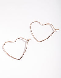 Rose Gold Heart Hoop Earring - link has visual effect only