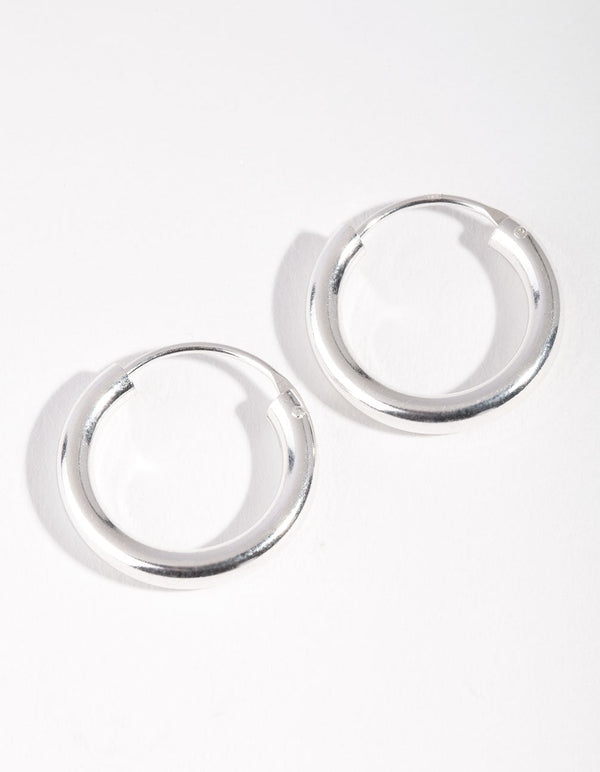 Srebrne kolczyki-koła Chubby Hoop o średnicy 18 mm