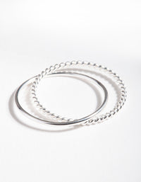 Sterling Silver Plain and Twisted Russian Ring - link has visual effect only