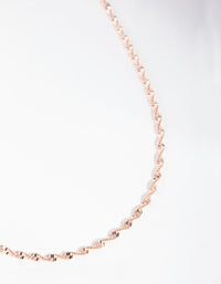 Rose Gold Textured Twisted Chain Necklace - link has visual effect only