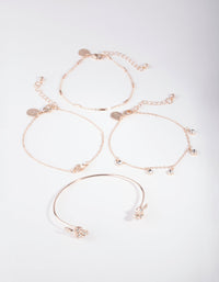 Rose Gold Ditsy Flower Bracelet Pack - link has visual effect only
