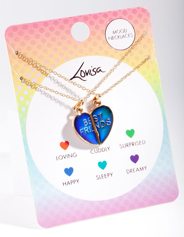 Naszyjniki dla dzieci Mood Heart BFF (2 sztuki)