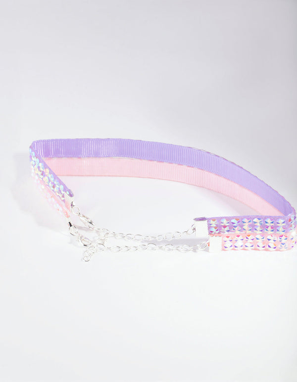 Kids Silver Star Choker 2 Pack