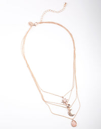 Rose Gold Layered Celestial Necklace - link has visual effect only