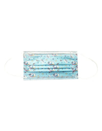 10 Pack Single Use Disposable Blue Unicorn Face Mask - link has visual effect only