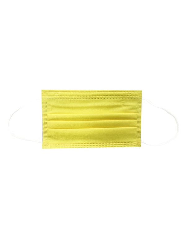 10 Pack Single Use Disposable Yellow Face Mask