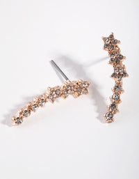 Rose Gold Diamante Star Cuff Earrings - link has visual effect only