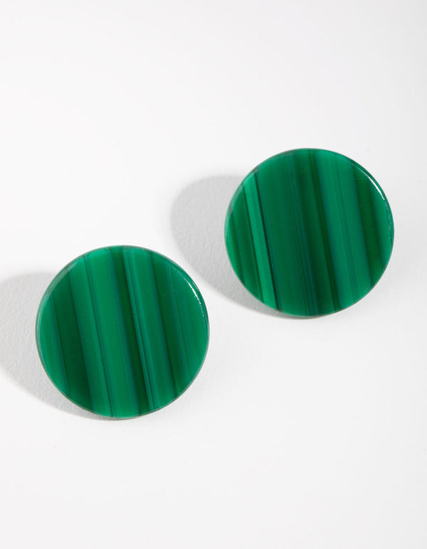 Acrylic Button Stud Earrings