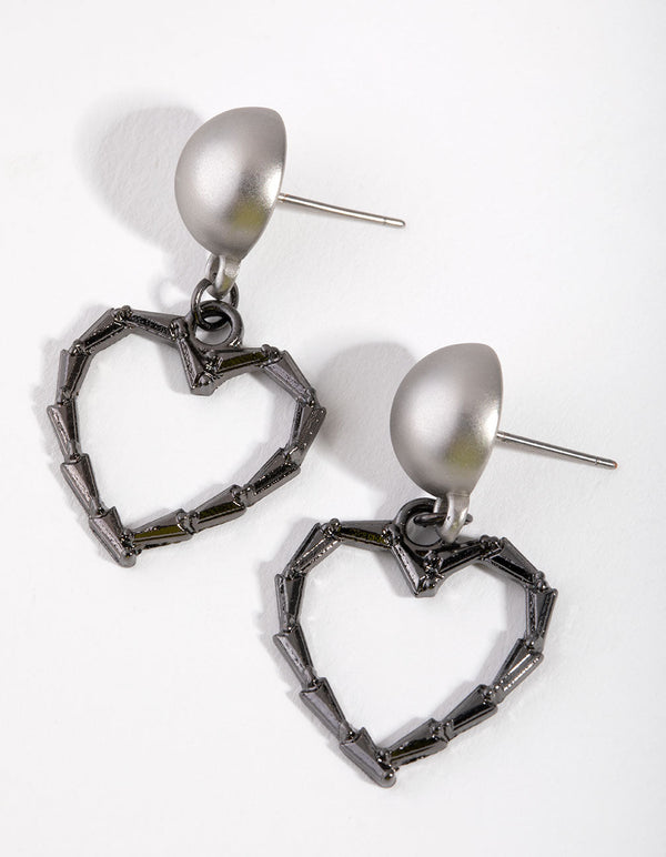 Kolczyki z perłami w kolorze Gun Metal Twisted