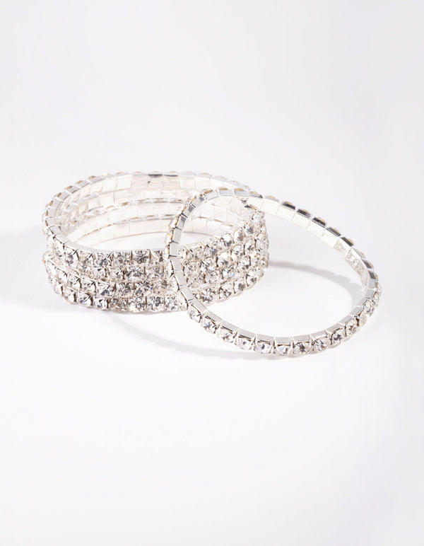 Srebrna bransoletka typu cupchain stretch o średnicy 5 mm, 5 szt.