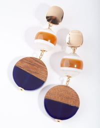 Kolczyki z mieszanym marmurowym owinięciem - link has visual effect only